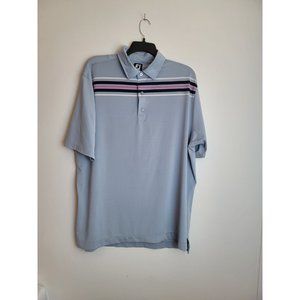 Foot Joy Men's 2XL Polyester/Spandex Gray‎ Short Sleeves Polo Shirt